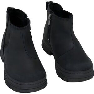 UGG Ashton Chelsea Black Ankle Boots Zip Side Kids Boys US 11